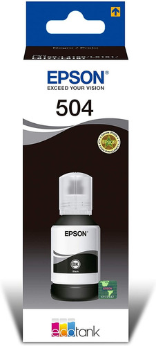 Botella Tinta Negra Epson T504 Ecotank Original