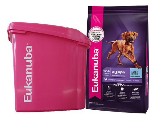 Eukanuba Cachorro Grande 15 Kg + Tacho Contenedor / Mr Dog