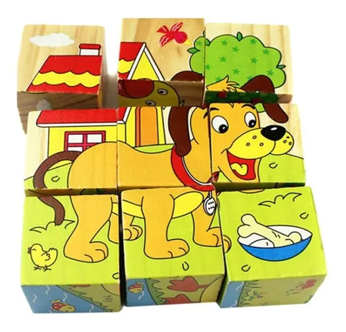 Cubos Didacticos Rompecabezas Puzzles De Madera 6 En 1 Ni os