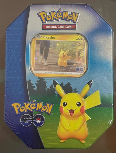 Pokemon Go - Pikachu - Trading Card Game Tcg Tin Inglés