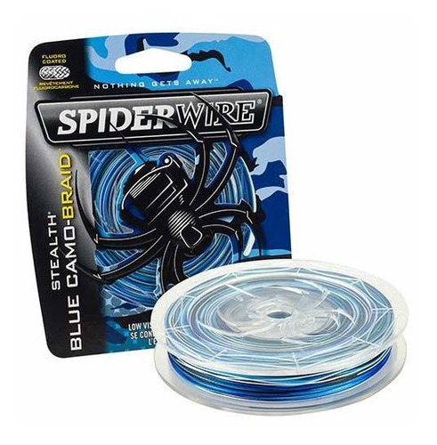Spiderwire Stealth Trenza Linea De Camuflaje Azul 200 Yd30 L