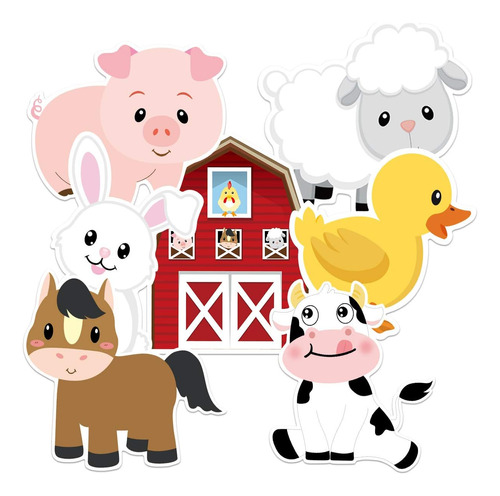 Farm Animals Cutouts Baby Shower Birthday Party Cut-out...