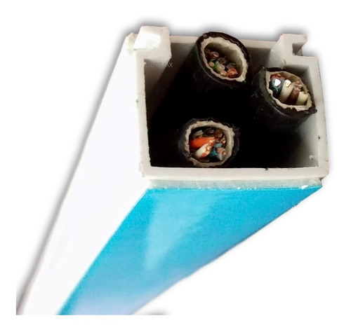 Canaleta 1619 Adhesiva Pvc 4 Cables 16mmx19mmx1m 2 Piezas Color Blanco