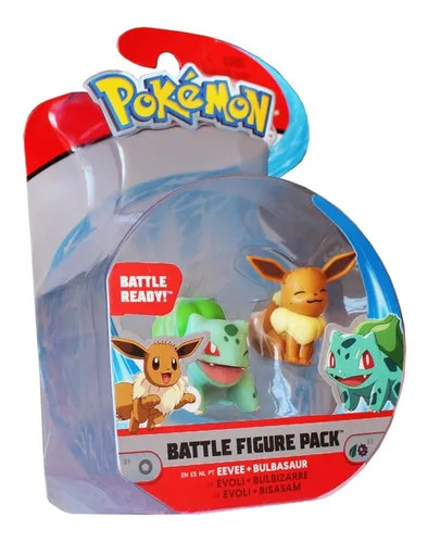 Imagem 3 de 6 de Pokémon Battle Figure Articulada Dupla Bulbasaur & Eevee