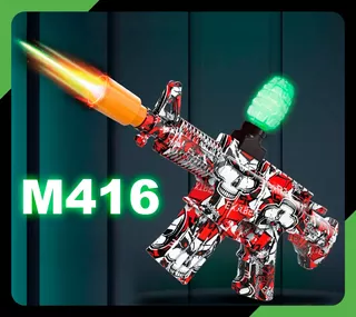 Gel Blaster M416 Con Balas Fluorocentes Luminosas
