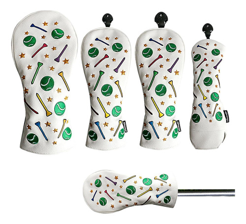 Golf Club Head Covers,4 Pieces Waterproof Golf Iron Head