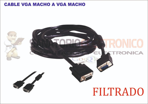 Cable Vga- Macho-macho 3 Mts