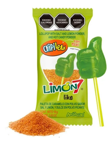 Paleta Limón7 Chipileta Sal Y Limón 40 Pzas - 4 Pzas