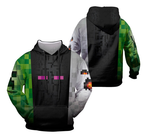 Sudadera Minecraft Enderman Creeper Ghast Adulto Sublimada