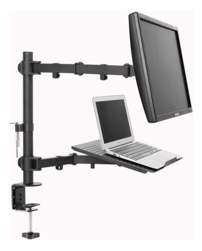 Brazo Doble Para Computadora Portatil Y Monitor Lcd, Soporte