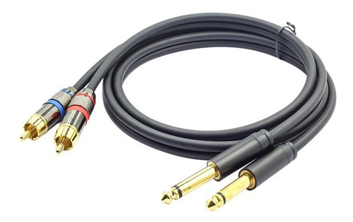 Cable 2 Plug 6,3 Mono A 2  Rca Mono 