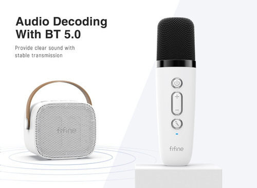 Microfono Fifine E1 Wireless White Color Blanco