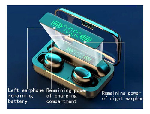 Audífonos Inalámbricos Con Bluetooth F9-5 Negro X 2 Und