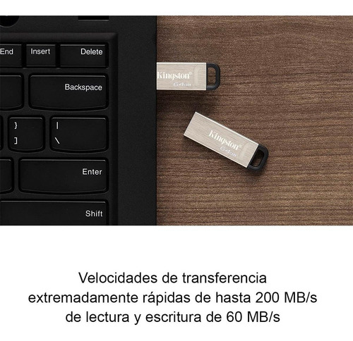 Imagen 7 de 8 de Pendrive Kingston Datatraveler Kyson 64gb Usb 3.1 Gen 1 Ade
