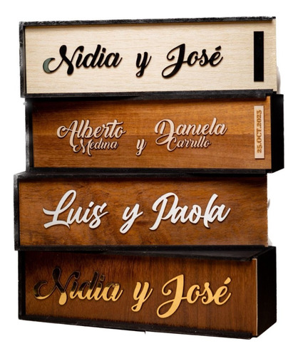 10 Cajas Para Pedida De Padrinos Boda, Testigos, Damas, Xv 