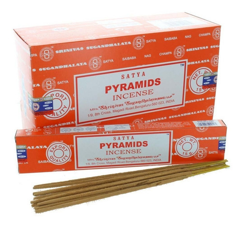 Sahumerios Satya Nag Champa Pack X 12 Cajas - Pacha Kuyuy Fragancia 12 Pyramids