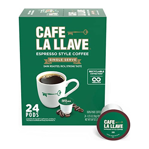 Café Llave Espresso Coffee Pods - 24 Count - Recyclabl...