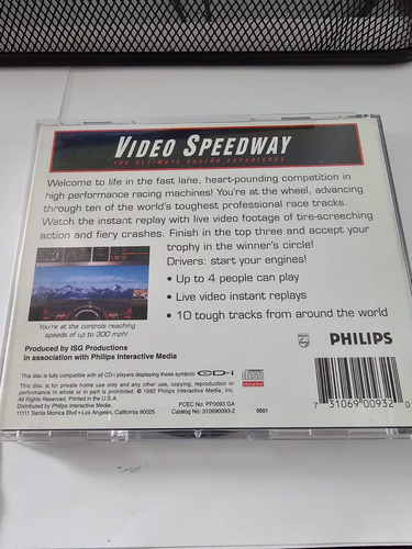 Video Speedway Original Completo Para Phillips Cdi (Usado)