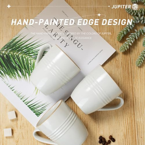 Juego De 4 Tazas De Café De 400 Ml Blanco, Aptas Para Microo