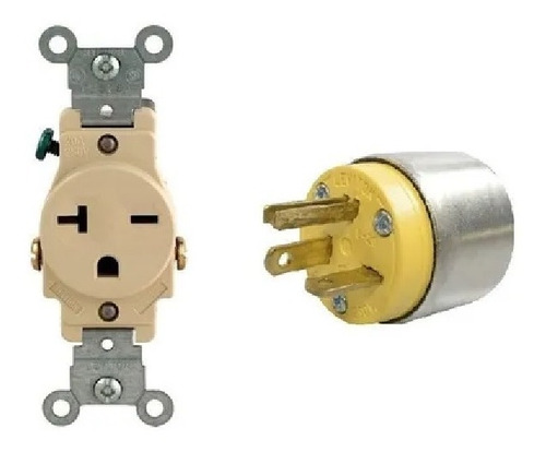 Contacto Sencillo + Clavija Blindada 20a-250v Leviton