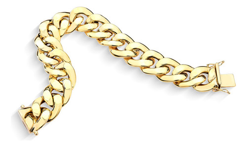 Pulseira Grumet De 16.5mm Em Ouro 18k Com Fecho Gaveta 22,0
