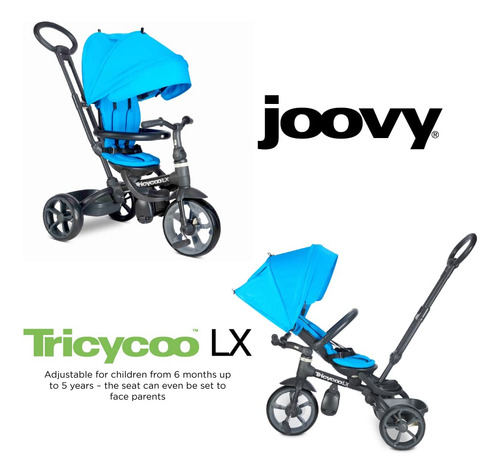 Joovy Trycycoo Lx Premium Kids Tricycle Con 8 Etapas Con Neu