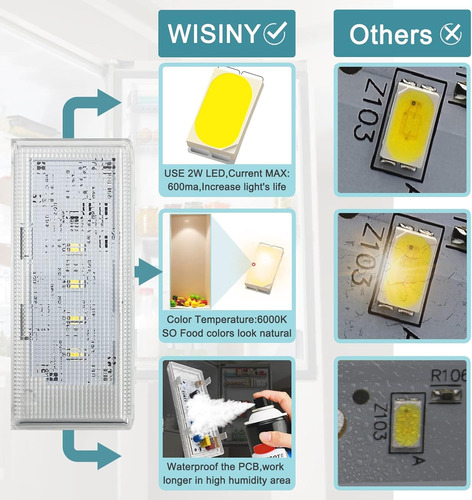 Nuevo Set De Luces Led De 2 Piezas W10515057 Y 1 Pieza