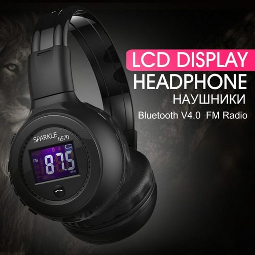 Imagen 2 de 7 de Auricular Bt Zealot Lcd Leds Sd Fm 3.5mm Mic Titan Belgrano