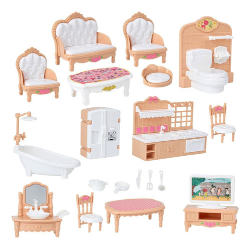 Juego De Muebles Y Accesorios Para Casa De Muñecas