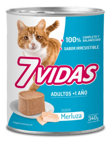 Alimento Húmedo 7 Vidas Lata 340g X 24 Latas