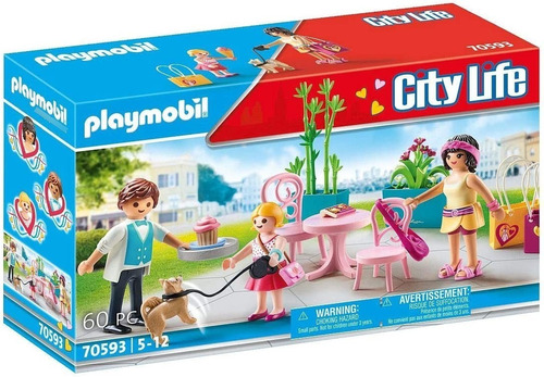 Bloques Para Armar Playmobil City Life Cafetería 60 Piezas