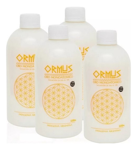 Ormus Oro Monoatómico 500ml - Patagonia Argentina Combo X 4 