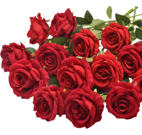Zl Kit 30 Rosas Artificial Decorativa Arranjo Atacado