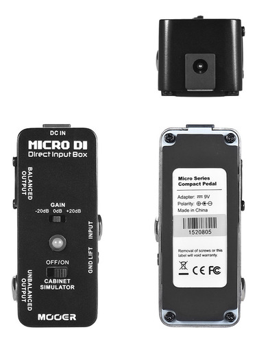 Simulador De Pedal De Efeito Mooer Cabinet Direct Di Metal D