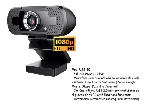 Camara Web Para Pc Con Microfono Full Hd 1080p 2mp Meet Zoom