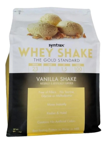 Suplemento En Polvo Syntrax Whey Shake Proteínas Sabor Vainilla En Bolsa De 2.44kg