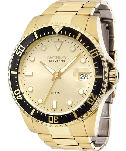 Relogio Technos Masculino Skymaster Dourado - 2415ce/4d