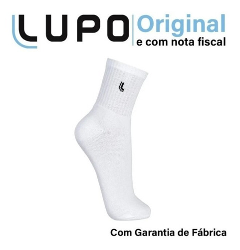Imagem 7 de 10 de Kit 10 Pares Meia Lupo Masculina Cano Médio Algodão Original