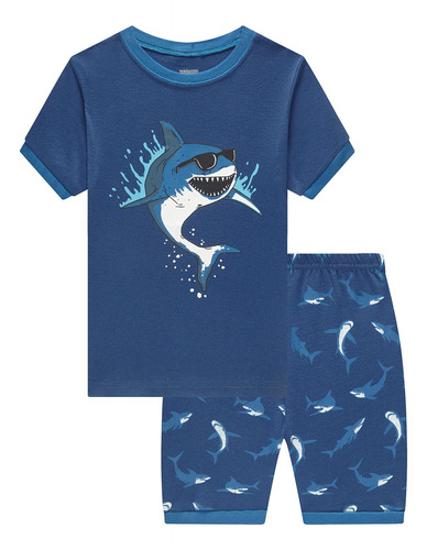 Pijamas Dolphin & Fish, 100 % Algodon, De Dinosaurio, Tiburo