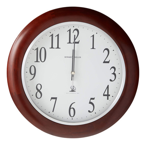 Reloj Pared 625-259  Acabado Cereza Windsor Bisel Plateado