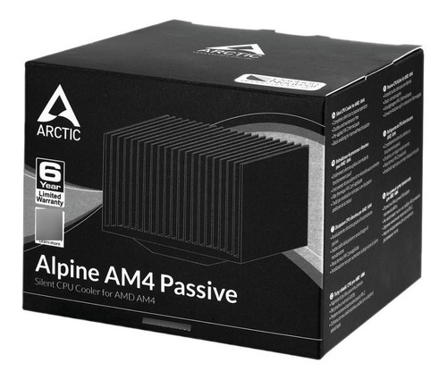 Disipador Pasivo Arctic Alpine Am4 De 47w + Super Silencioso