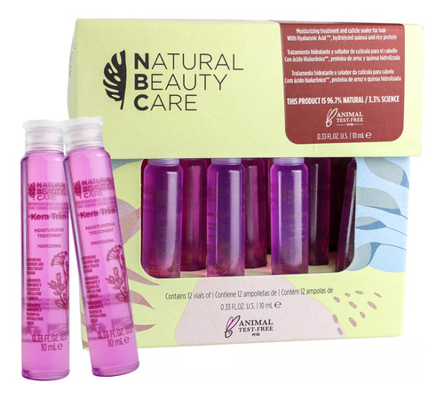 Pack X 12 Ampolletas Natural Beauty Care Kera Trim 10 Ml