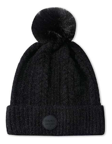 Gorro Trendy Trenzado Lana Pompón Tejido Liso Hombre Mujer