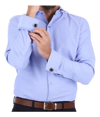 Camisa Vestir Classic Fit Hackett London Mancuernilla Cotton