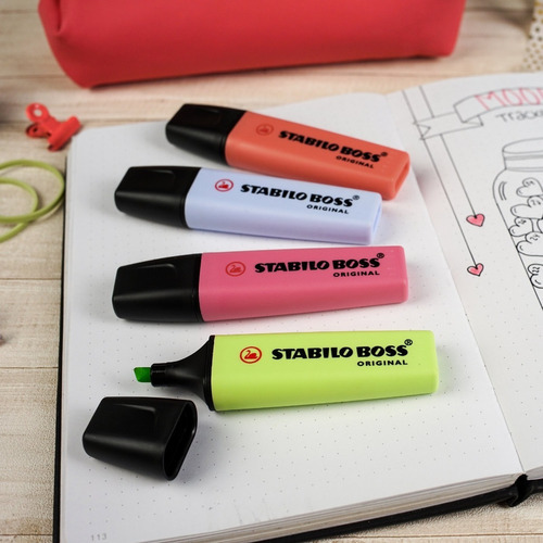 4 Destacadores Stabilo Boss Pastel