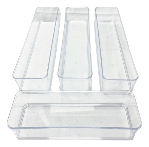 Organizador Cubiertos Porta Utensillos Cocina X4 Acrílico 