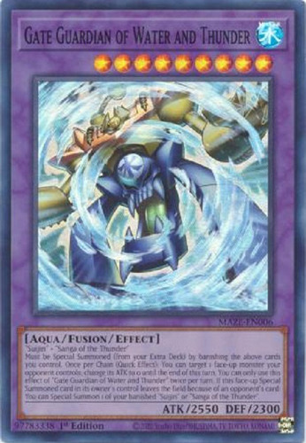 Guardián De La Puerta Del Agua Y Trueno Super Raro Yugioh