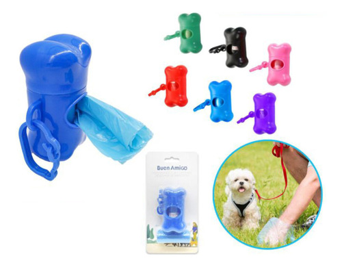 Dispensador Bolsa Desechos Caca Para Perros + 2 Cartuchos