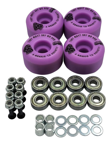 Ruedas Para Skate Vision 54mm 99a + Rodamientos Abec5 