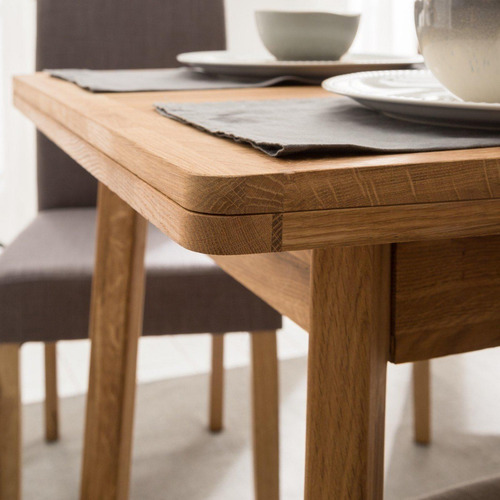 Imagen 8 de 10 de Mesa Extensible De Comedor 100% Madera Roble Ref: Maciza22